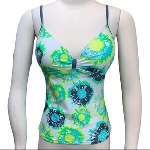 Free Country Tie Dye Tankini Top Size S New